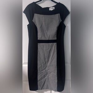 NorthStyle Chic Black and Gray Midi Dress